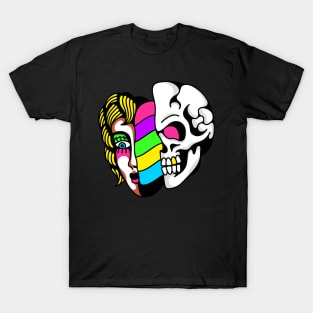 Skull woman rainbow T-Shirt